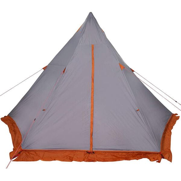 vidaXL Tipi-Familienzelt 6 Personen Grau und Orange Wasserdicht
