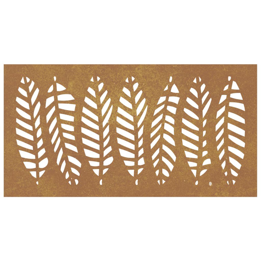 vidaXL Garten-Wanddeko 105x55 cm Cortenstahl Blatt-Design