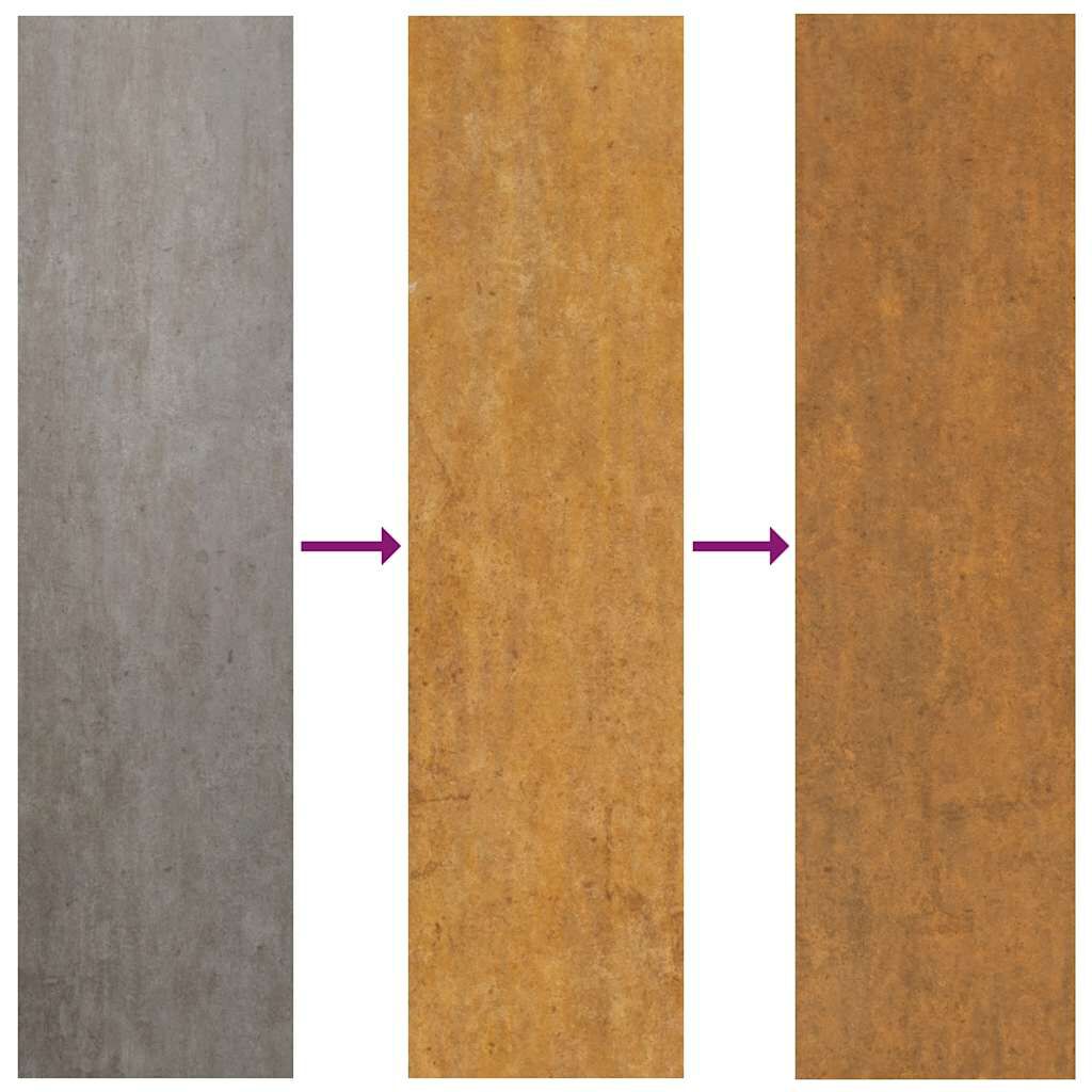 vidaXL Gartentor 105x105 cm Wetterfester Stahl Wellen-Design