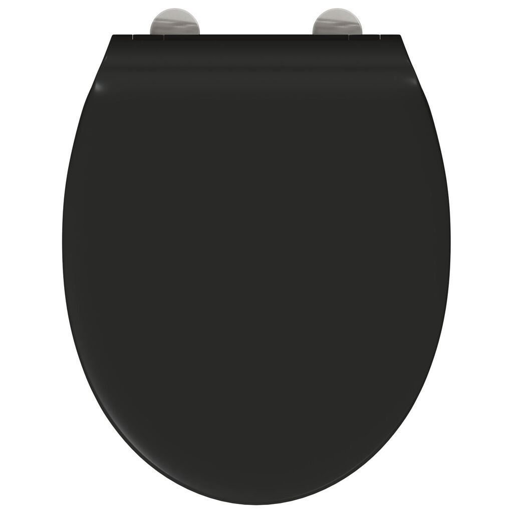 vidaXL Toilettensitz Quick Release Absenkautomatik Duroplast Schwarz