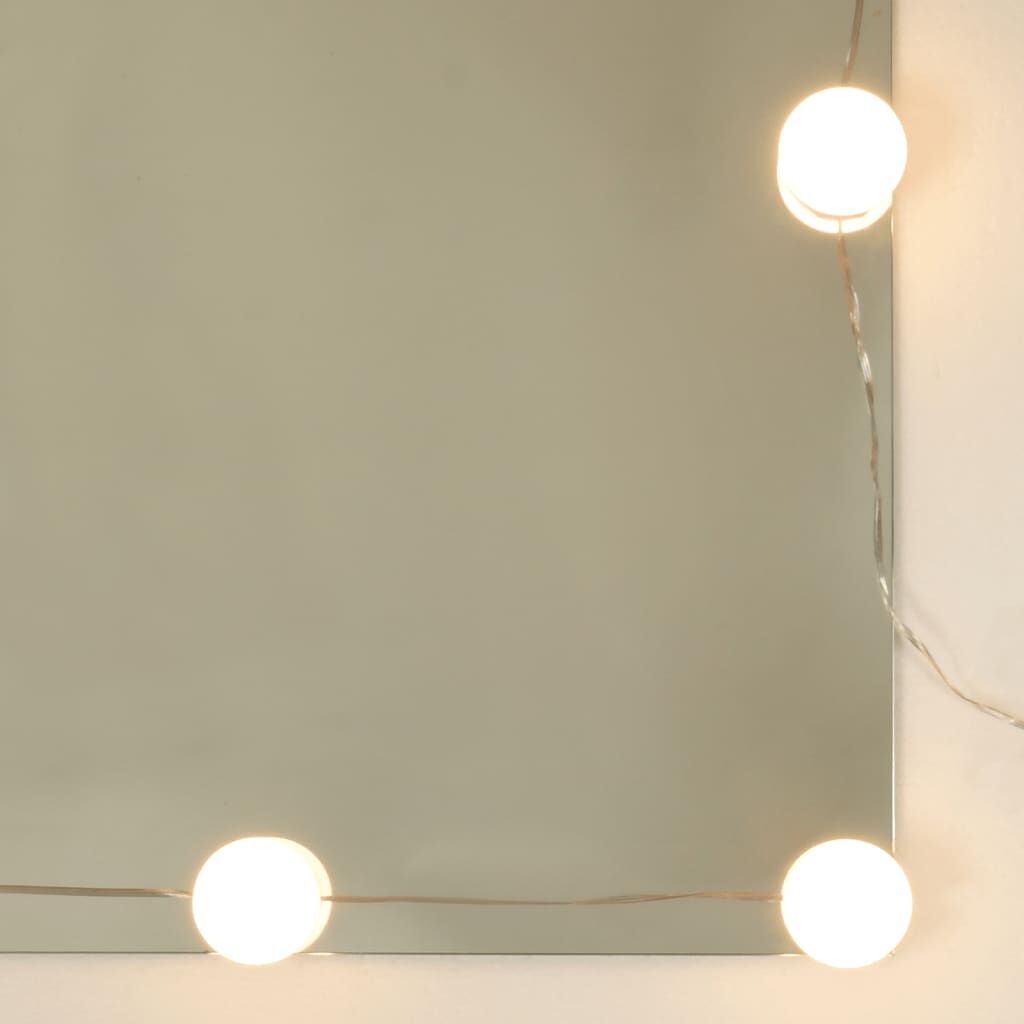 vidaXL Schminktisch mit LED-Beleuchtung Schwarz 115x37x110,5 cm