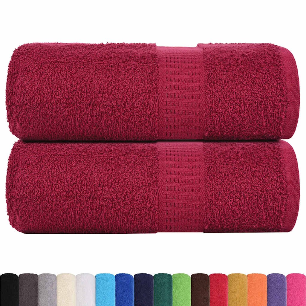 vidaXL Seiftücher 2 Stk. Bordeauxrot 30x30 cm 360 g/m² 100% Baumwolle