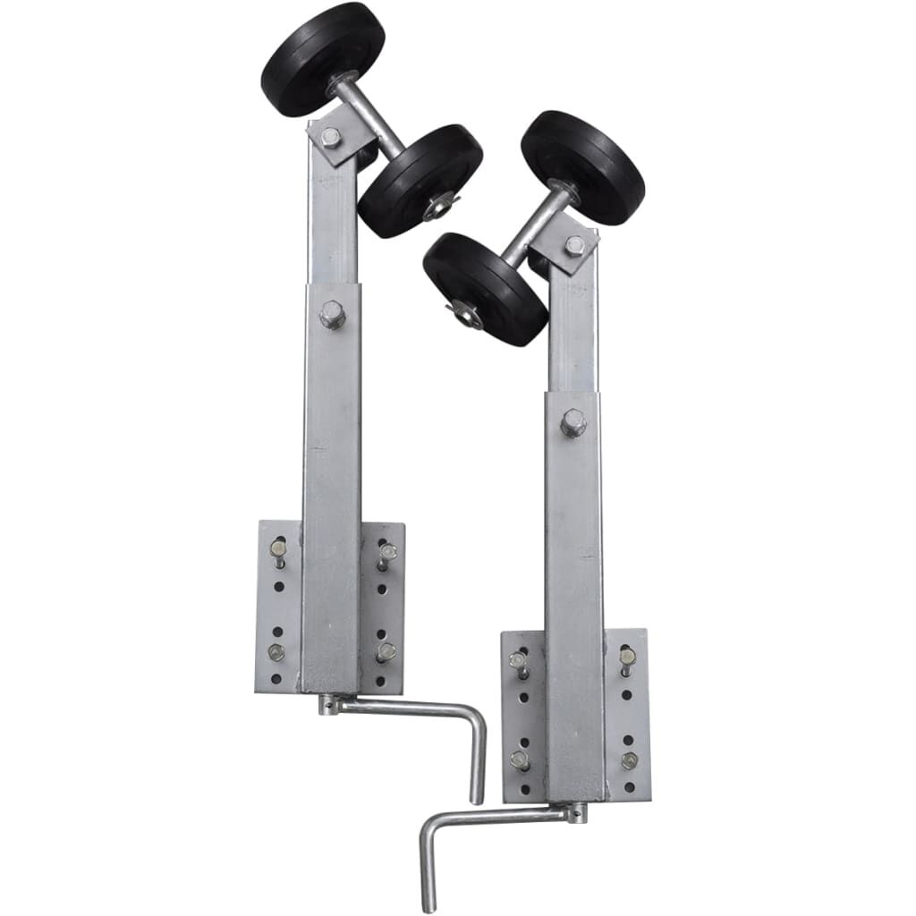 vidaXL Bootstrailer-Stützen Doppelrollen 2er-Set 59-84 cm