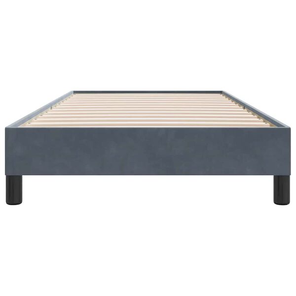 vidaXL Bettgestell ohne Matratze Dunkelgrau 90x220 cm Samt