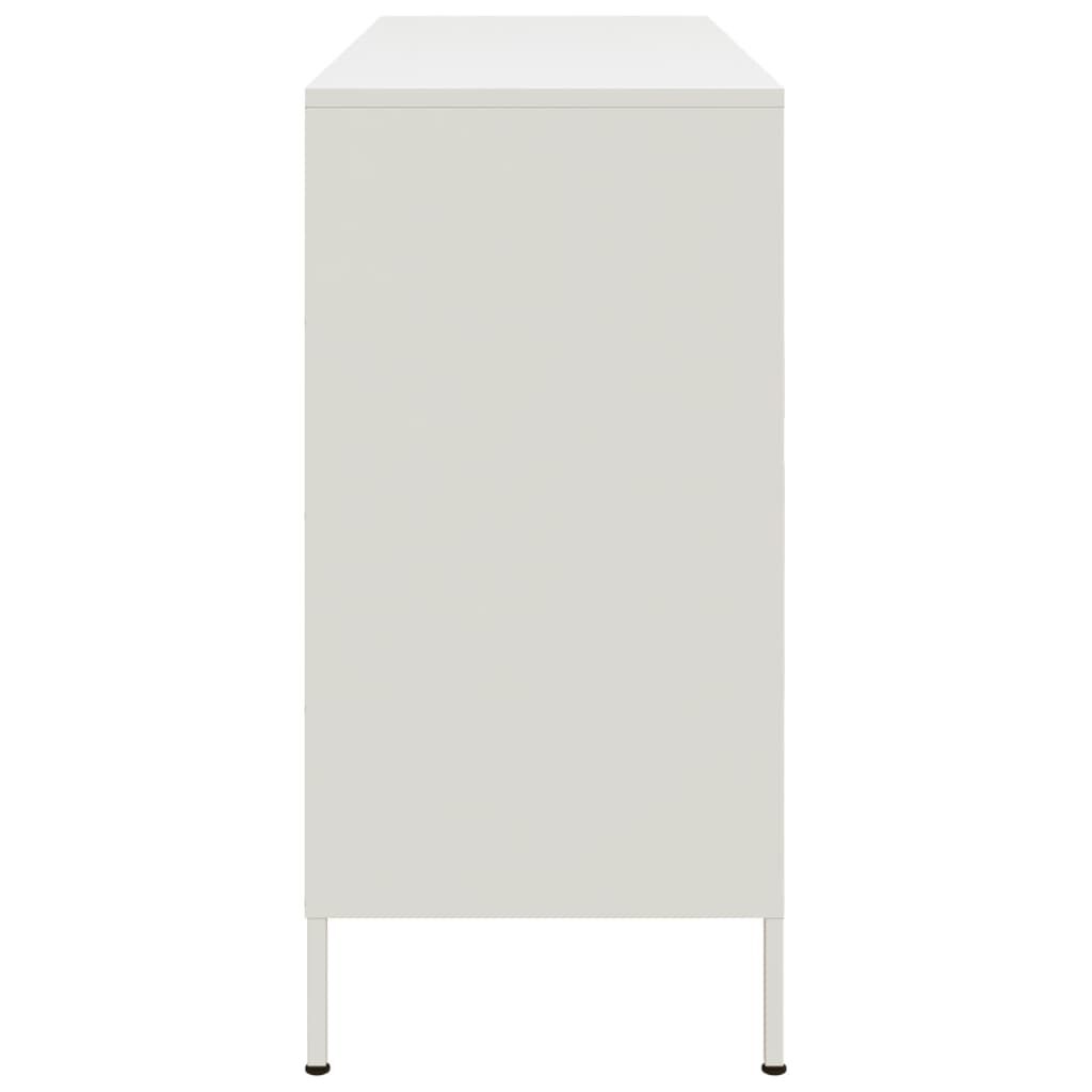 vidaXL Sideboard Weiß 100,5x39x79 cm Stahl