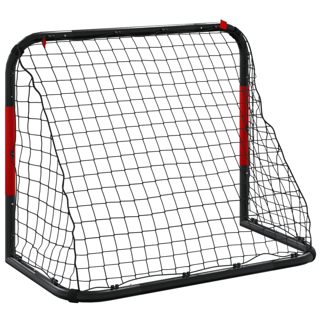 vidaXL Fußballtor mit Netz Rot und Schwarz 90x48x71 cm Stahl