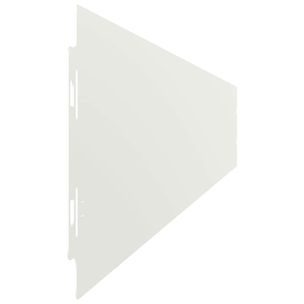 vidaXL Rasenkanten 10 Stk. Weiß 10x103 cm Kaltgewalzter Stahl