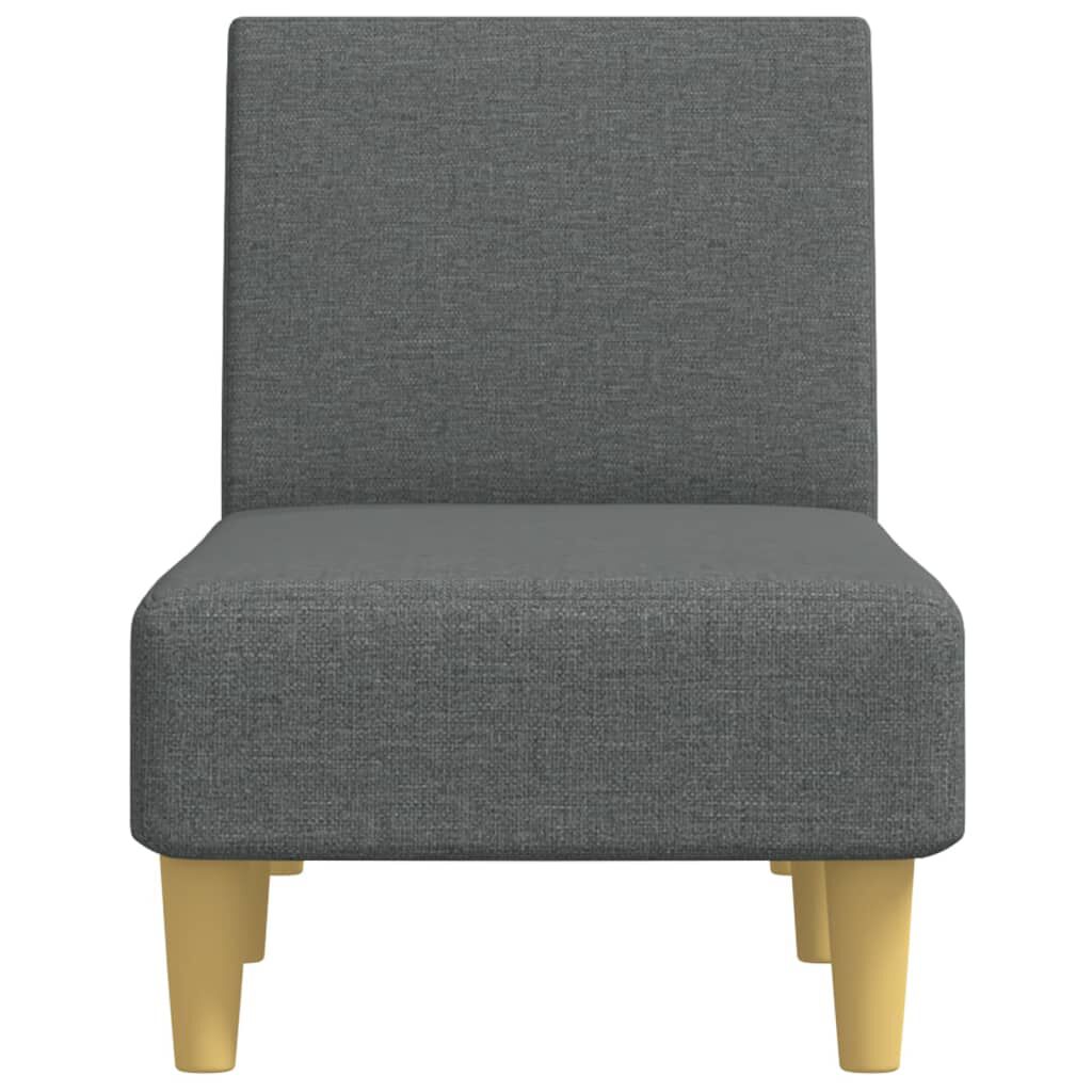 vidaXL Chaiselongue Dunkelgrau Stoff