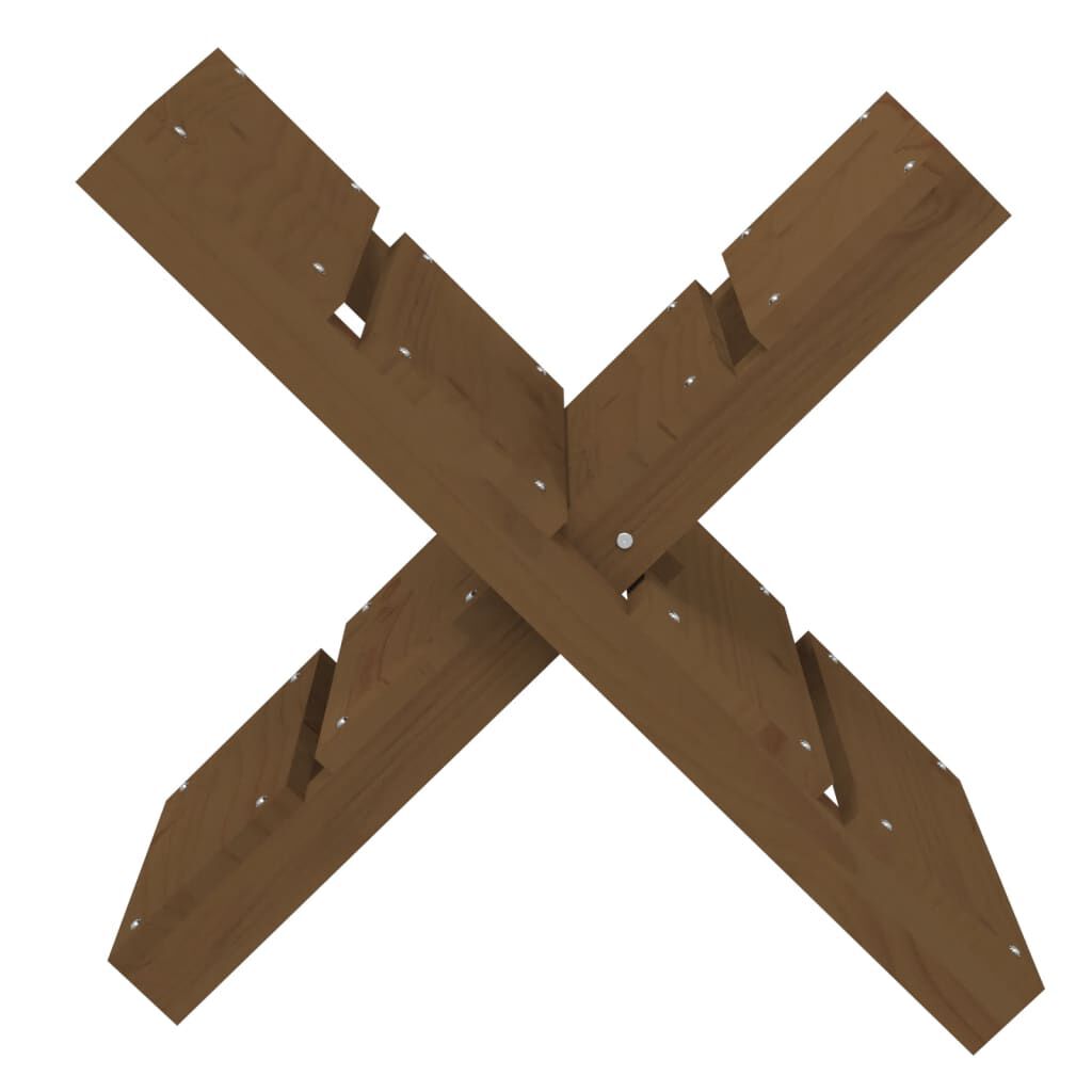 vidaXL Kaminholzhalter Honigbraun 47x39,5x48 cm Massivholz Kiefer