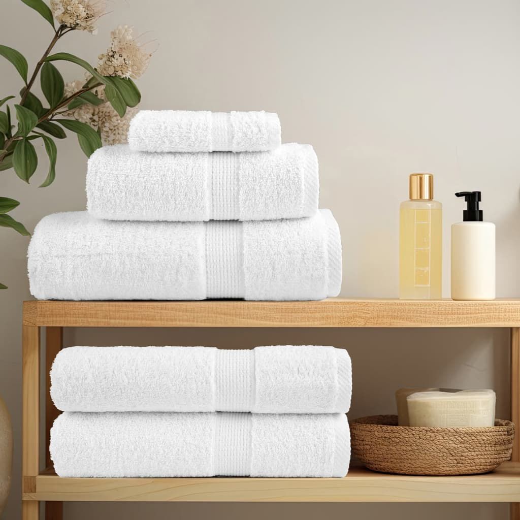 vidaXL Premium-Waschlappen SOLUND 50 Stk Weiß 15x21cm 600 g/m²