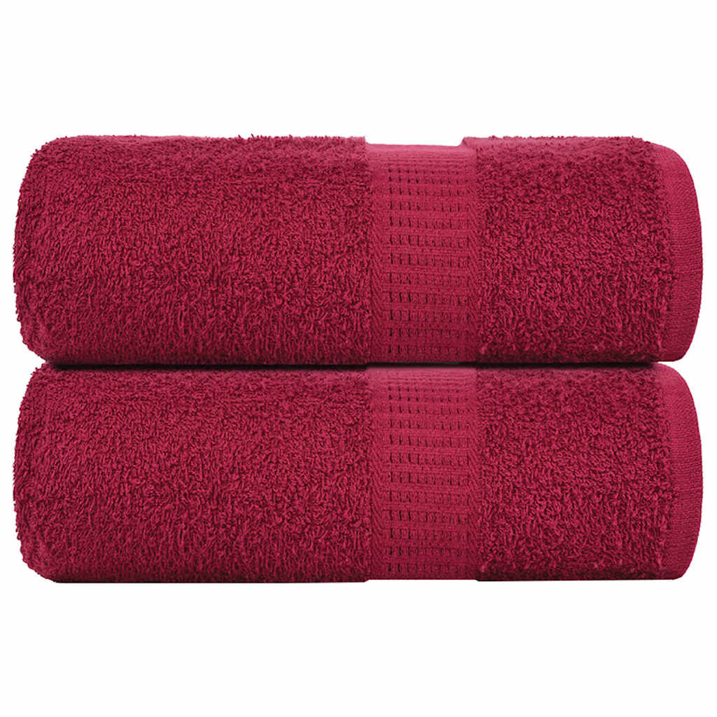 vidaXL Seiftücher 2 Stk. Bordeauxrot 30x30 cm 360 g/m² 100% Baumwolle