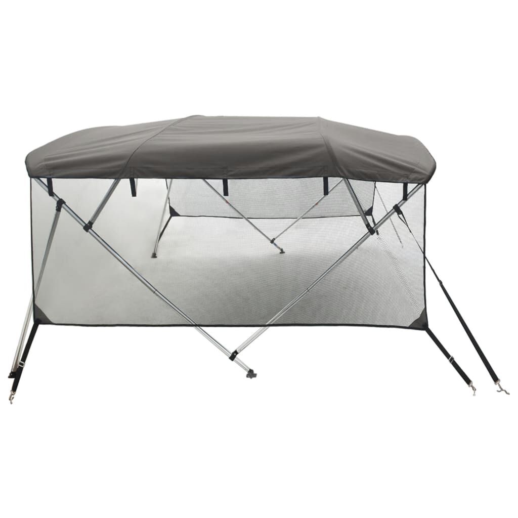vidaXL 4-Bow Bimini-Top mit Mesh-Seitenteilen 243x(170-182)x137 cm