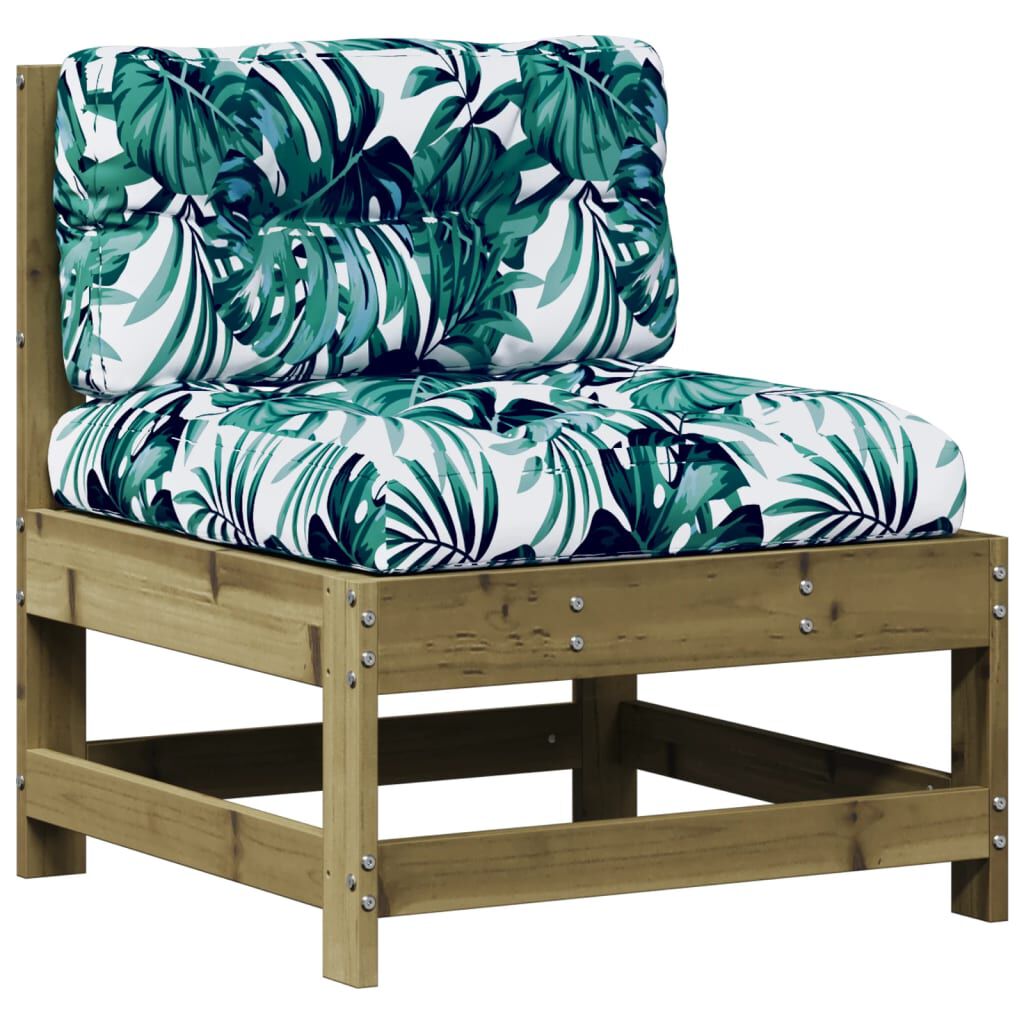 vidaXL 7-tlg. Garten-Lounge-Set mit Kissen Imprägniertes Kiefernholz
