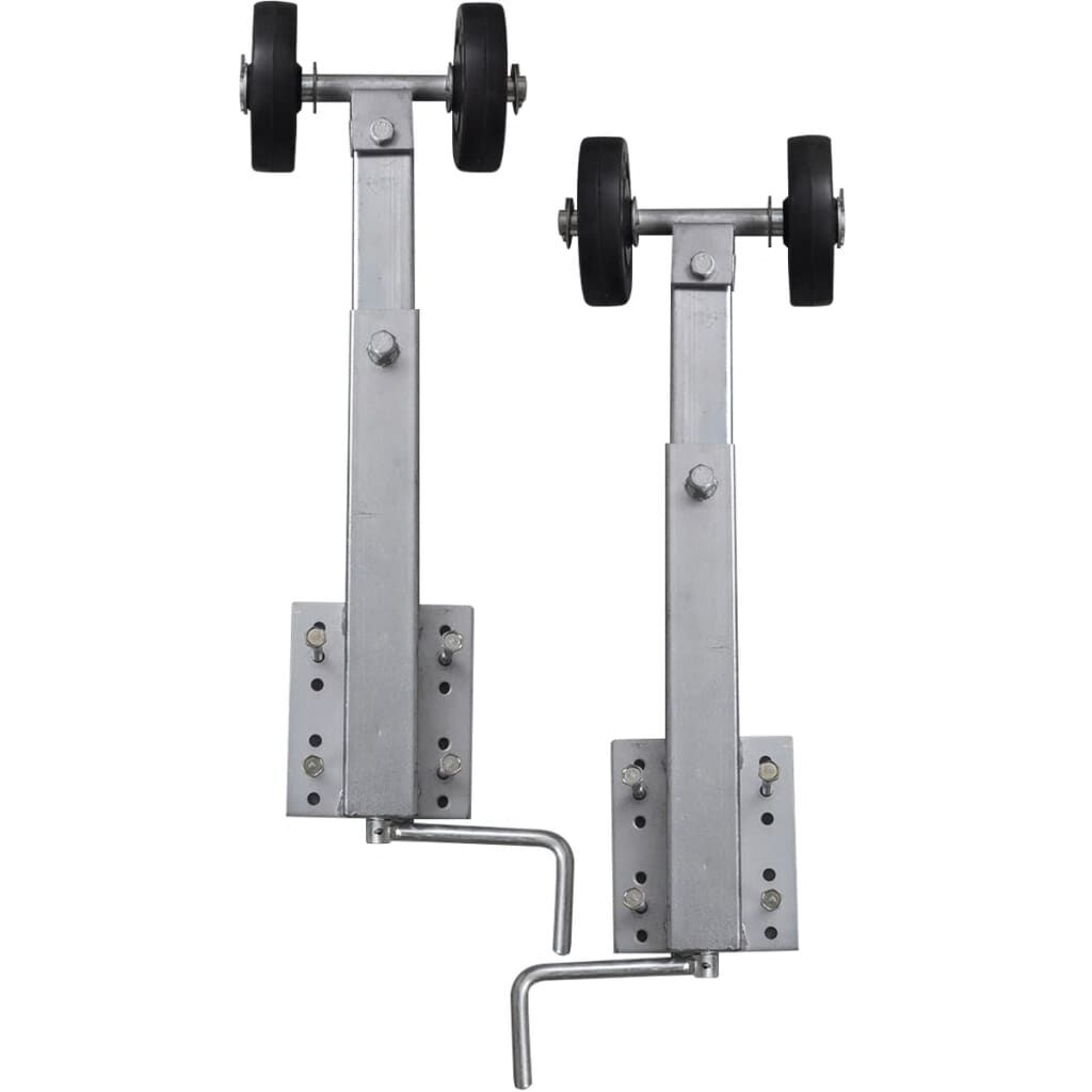 vidaXL Bootstrailer-Stützen Doppelrollen 2er-Set 59-84 cm