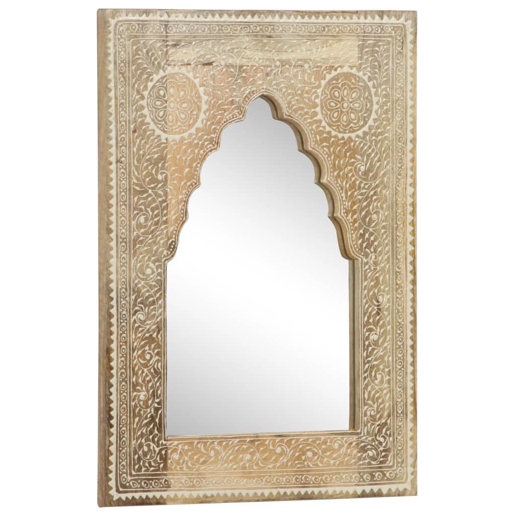 vidaXL Spiegel Handbemalt 40 x 55 cm Massivholz Mango