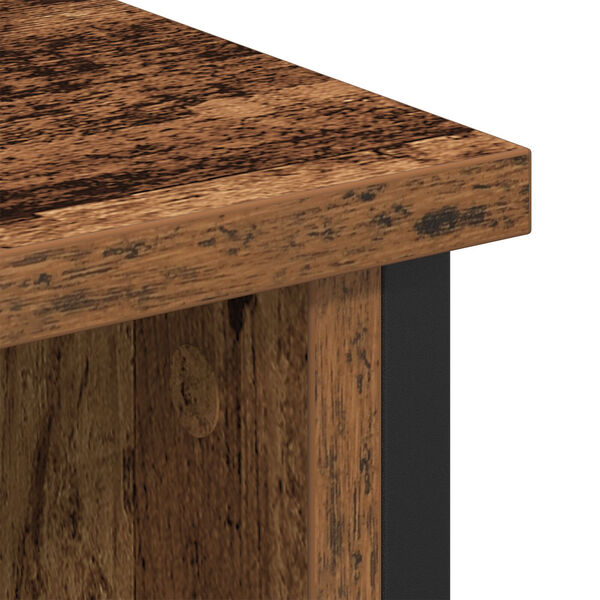 vidaXL TV-Schrank Altholz 100x35x45 cm Holzwerkstoff und Stahl