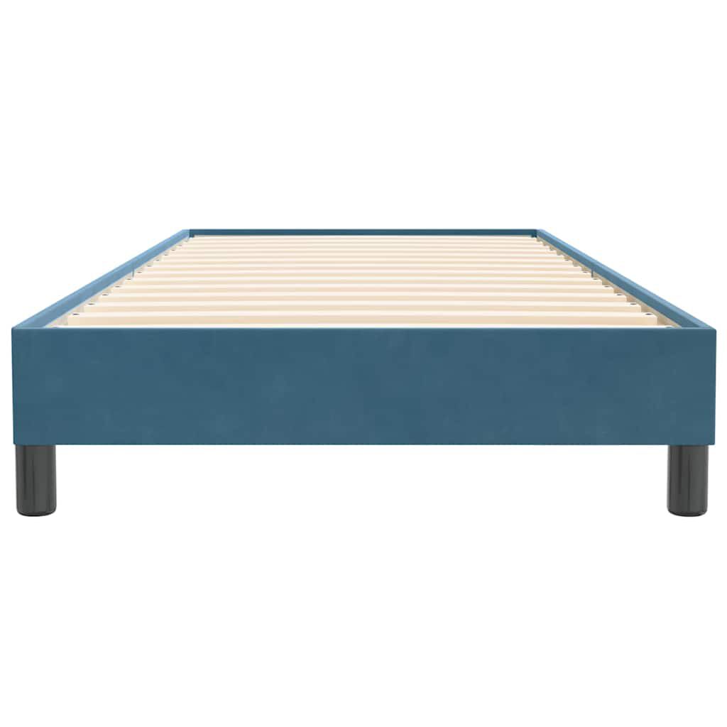 vidaXL Boxspringbett ohne Matratze Dunkelblau 80x220 cm Samt