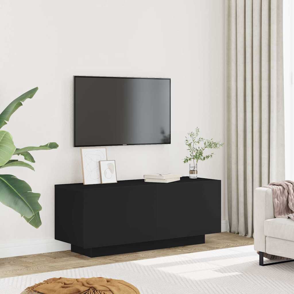 vidaXL TV-Schrank Schwarz 100x35x40 cm Holzwerkstoff