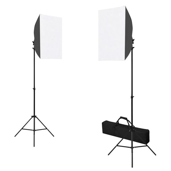 vidaXL Fotostudio-Set mit Leuchten, Hintergrundsystem und Reflektor